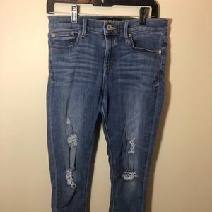 Express ripped blue jeans